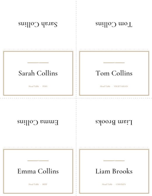 Place cards